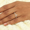 0.39 Ct. IGI Certified Natural Diamond 18k Yellow Gold Infinity Ring For Wife - view 4