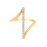0.22 Ct. IGI Certified Natural Diamond 18k Yellow Gold Bar Ring For Women Gift in 18kt