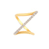 0.22 Ct. IGI Certified Natural Diamond 18k Yellow Gold Bar Ring For Women Gift - view 3