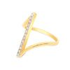 0.22 Ct. IGI Certified Natural Diamond 18k Yellow Gold Bar Ring For Women Gift - view 4