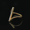 0.22 Ct. IGI Certified Natural Diamond 18k Yellow Gold Bar Ring For Women Gift - view 6