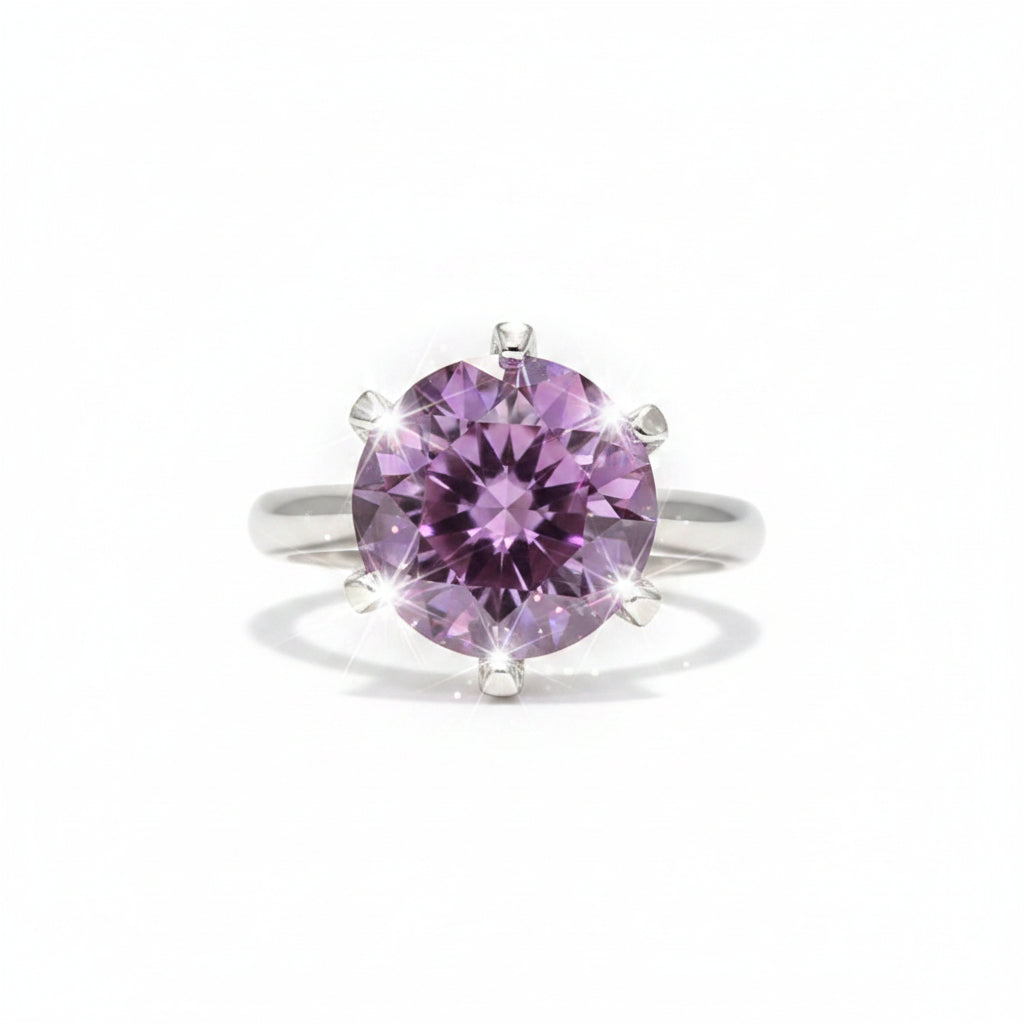 Certified 3ct VVS1 Shiny Pink Moissanite Ring in Jewellery for Love 18K Gold Plated V 18K Gold Plated