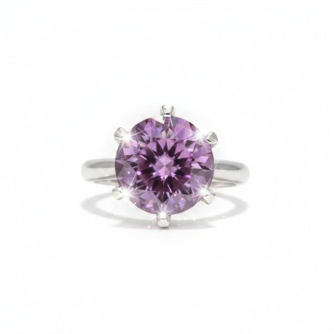 Certified 3ct VVS1 Shiny Pink Moissanite Ring in Jewellery for Love 18K Gold Plated V 18K Gold Plated