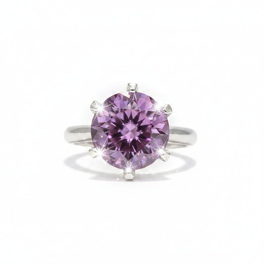 Certified 3ct VVS1 Shiny Pink Moissanite Ring in Jewellery for Love 18K Gold Plated V 18K Gold Plated