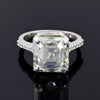 Certified 8.75ct VS1 White Moissanite Ring Jewellery for Christmas 18K Gold Plated Ve 18K Gold Plated
