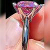 Certified 3ct VVS1 Shiny Pink Moissanite Ring in Jewellery for Love 18K Gold Plated V 18K Gold Plated