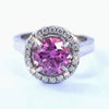 Certified 2.50ct VVS1 Pink Moissanite Ring Jewellery Birthday Gift 18K Gold Plated Ve 18K Gold Plated