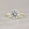 Certified 3.40ct VS1 White Moissanite Ring Jewellery Anniversary Gift 18K Gold Plated