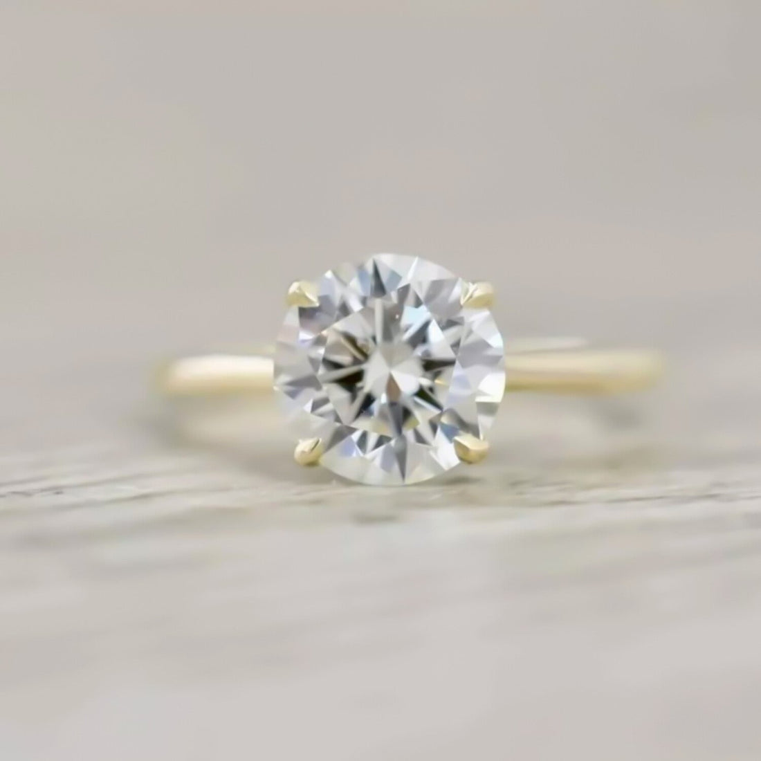 Certified 3.40ct VS1 White Moissanite Ring Jewellery Anniversary Gift 18K Gold Plated