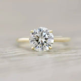 Certified 3.40ct VS1 White Moissanite Ring Jewellery Anniversary Gift 18K Gold Plated