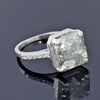 Certified 8.75ct VS1 White Moissanite Ring Jewellery for Christmas 18K Gold Plated Ve 18K Gold Plated