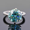 Certified 7.55ct VS1 Blue Moissanite Ring Fine Jewellery for Gift 18K Gold Plated Ver 18K Gold Plated