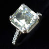 Certified 8.75ct VS1 White Moissanite Ring Jewellery for Christmas 18K Gold Plated Ve 18K Gold Plated
