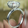 Certified 5.5ct VS1 White Moissanite Ring Jewellery Gift for Women 18K Gold Plated Ve 18K Gold Plated
