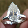 Certified 5.5ct VS1 White Moissanite Ring Jewellery Gift for Women 18K Gold Plated Ve 18K Gold Plated