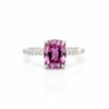 Certified 2.10ct VS1 Pink Moissanite Engagement Ring in AAA Gift 18K Gold Plated Ve 18K Gold Plated