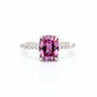 Certified 2.10ct VS1 Pink Moissanite Engagement Ring in AAA Gift 18K Gold Plated Ve 18K Gold Plated