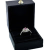 Certified 1.5ct VVS1 Pink Moissanite Solitaire Ring for Gift Use 18K Gold Plated Ve 18K Gold Plated