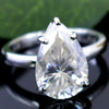 Certified 5.5ct VS1 White Moissanite Ring Jewellery Gift for Women 18K Gold Plated Ve 18K Gold Plated