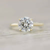 Certified 2.35ct VS1 White Moissanite Ring Birthday Gift Jewellery 18K Gold Plated Ve 18K Gold Plated