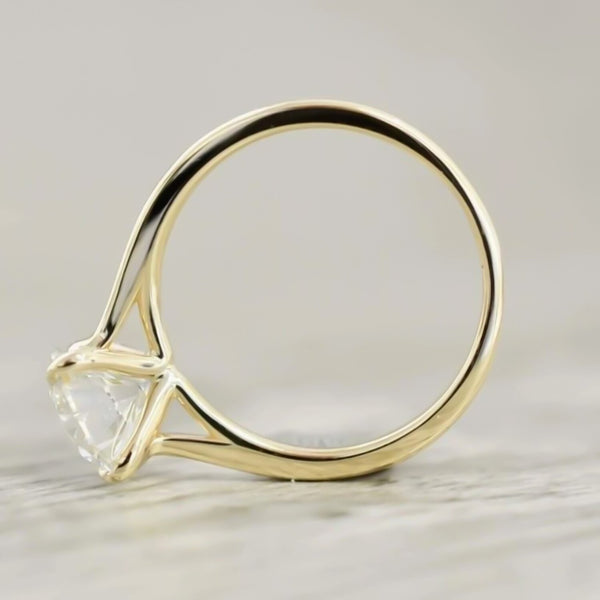 Certified 2.35ct VS1 White Moissanite Ring Birthday Gift Jewellery 18K Gold Plated Ve 18K Gold Plated