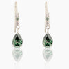6.00 ct DEW Certified Blue Moissanite Earrings with Shine and Luster Gold Vermeil