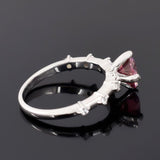 Certified 1.3ct Natural VVS1 Pink Moissanite Ring For Anniversary in 18K Gold Plated
