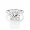 Certified Natural 4.90ct VS1 Radiant White Moissanite Ring For Birthday 18K Gold Plated