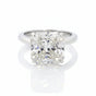 Certified 4.90ct VS1 Radiant White Moissanite Ring For Birthday 18K Gold Plated