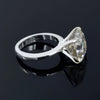 Certified Natural 4.90ct VS1 Radiant White Moissanite Ring For Birthday 18K Gold Plated