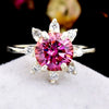 Certified 2.5ct Natural VVS1 Pink Moissanite Solitaire Ring in 18K Gold Plated Verm 18K Gold Plated