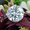 Certified Natural 10ct VS1 Round White Moissanite Ring Jewellery 18K Gold Plated Verm 18K Gold Plated