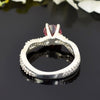 Certified 1.25ct Natural Round VVS1 Pink Moissanite Solitaire Ring in 18K Gold Plat 18K Gold Plated