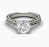 Certified 3ct Natural VVS2 F Moissanite Ring for Gift in Solid 18K Gold Plated Verm 18K Gold Plated