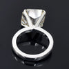 Certified Natural 4.90ct VS1 Radiant White Moissanite Ring For Birthday 18K Gold Plated