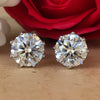 12 ct DEW Certified F VS1 Moissanite Earrings In Vermeil 925 Silver For Women
