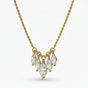 3 ct DEW Certified Marquise Cut White Moissanite Solitaire Pendant 18K Gold Plated Verme 18K Gold Plated