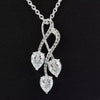 3.35 Ct Certified Pear Cut White Moissanite Pendant In 18K Gold Plated