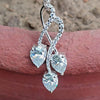 3.35 Ct Certified Pear Cut White Moissanite Pendant In 18K Gold Plated