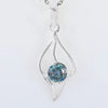 Stunning 1.40 Ct Certified Blue Moissanite Pendant In Gold Vermeil - GEMHUB