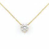 2 Ct Heart Shaped White Moissanite Designer Pendant In 18K Gold Plated