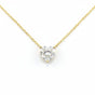 2 ct DEW Heart Shaped White Moissanite Designer Pendant In 18K Gold Plated