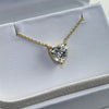 2 Ct Heart Shaped White Moissanite Designer Pendant In 18K Gold Plated