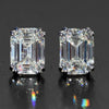 5.00 ct DEW White Moissanite Solitaire Studs In Gold Vermeil For Girls