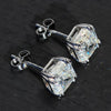 5.00 ct DEW White Moissanite Solitaire Studs In Gold Vermeil For Girls