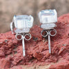 5.00 ct DEW White Moissanite Solitaire Studs In Gold Vermeil For Birthday