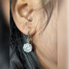 7.30 ct DEW White Moissanite Solitaire Dangler Earrings In Gold Vermeil