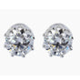 5.00 ct DEW Certified White Moissanite Solitaire Studs In Gold Vermeil