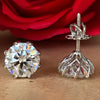 12.00 Ct Certified Round Cut Moissanite Studs Earrings In Gold Vermeil - GEMHUB