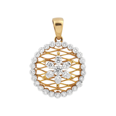 0.95 Ct Natural Diamond Necklace Pendant 18K Gold IGI G-H VS Elegant